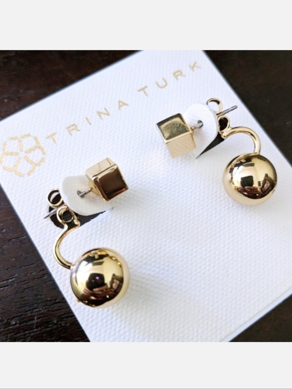 NWT Trina Turk Gold Ear Jackets